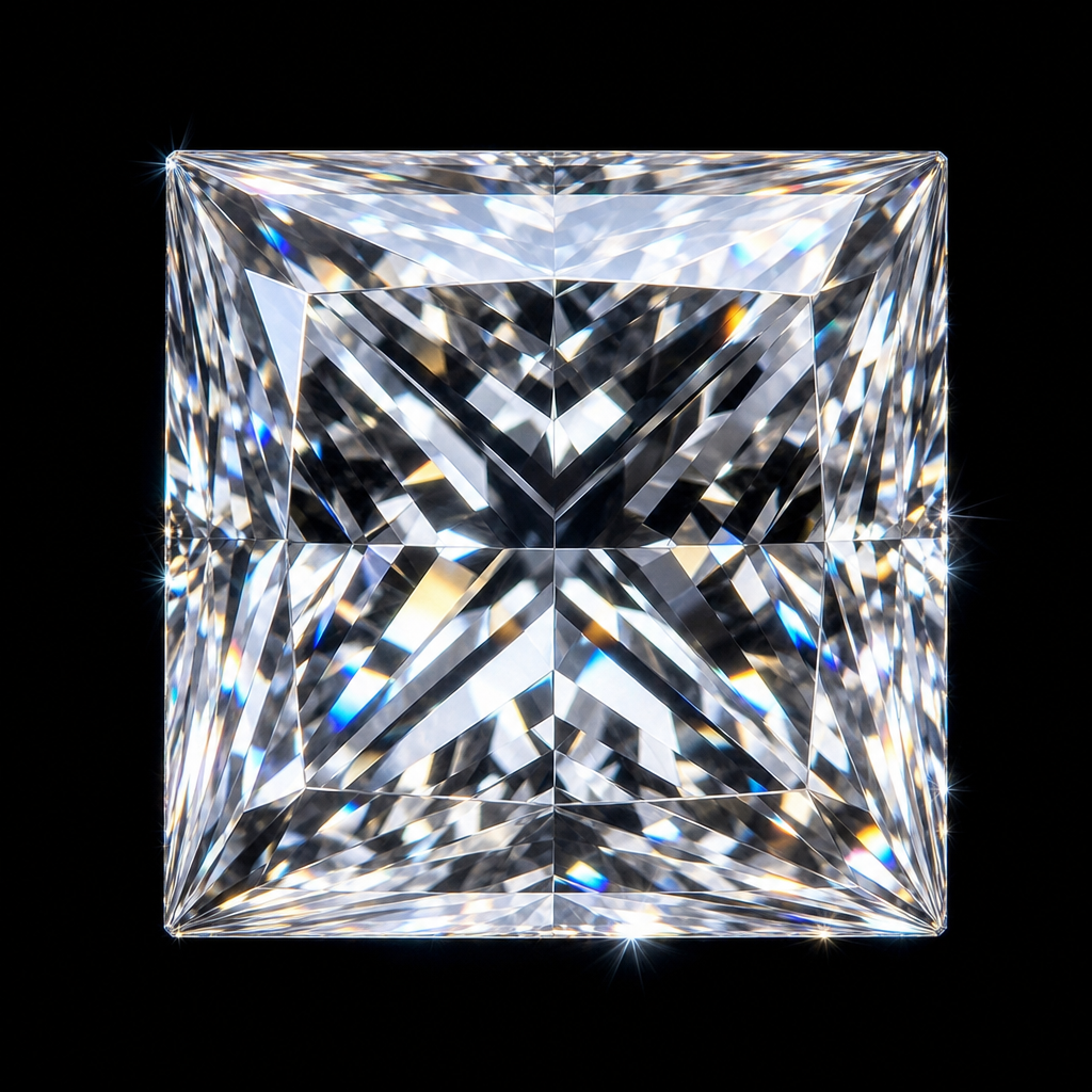 Princess cut crafted diamond
